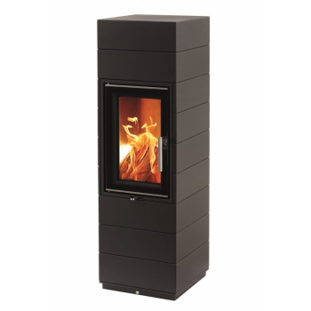 Krbová kamna teplovzdušná Leda Corna TEC (s katalyzátorem) - černý lak