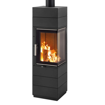 Krbová kamna teplovzdušná Leda Corna ES - černý lak