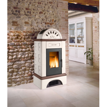 Krbová kamna teplovzdušná Piazzetta Brunico - dřevo