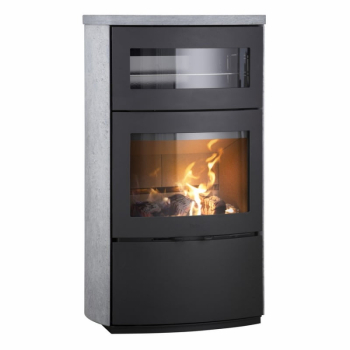 Krbová kamna teplovzdušná Heta Scan-Line 1000B - obklad mastek / pískovec