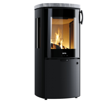 Krbová kamna teplovzdušná Heta Icon-Line Moderna s bočním prosklením