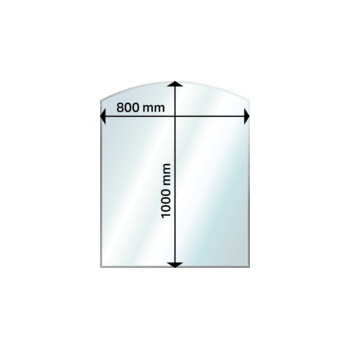 Aduro - zaoblená hrana - sklo pod kamna