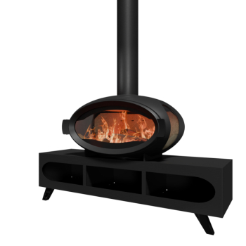 Krbová kamna teplovzdušná Wanders Mata na rovné lavici
