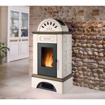 Krbová kamna teplovzdušná Piazzetta Brunico - pelety