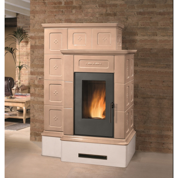 Krbová kamna teplovzdušná Piazzetta Ortisei - pelety