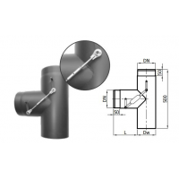 Karl Dvoucestná klapka, průměr 180 mm (síla 2mm) - černá