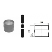 Karl Spojka rour samec-samec, průměr 200mm (síla 2mm) - černá
