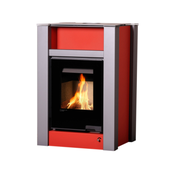 Krbová kamna AQUAFLAM VARIO ® LEND 11kW červená (teplovzdušná verze)