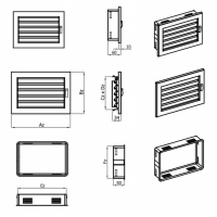 Karl STYLE ventilační mřížka  s uzavíratelnou žaluzií, 450 x 240mm - bílá