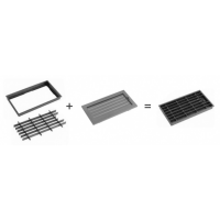 Karl STYLE záklopový rošt s rámem, 450 x 170mm - bílá