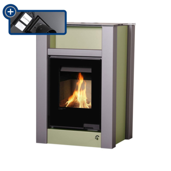 Krbová kamna AQUAFLAM VARIO ® LEND 11/5kW olivová, elektronická regulace