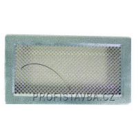 Karl KLASIK ventilační mřížka  bez žaluzie 533 x 186mm - stříbrná patina