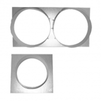 Karl připojení mřížky KLASIK na ohebné potrubí, průměr 2x 150mm, 340 x 186mm