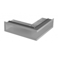 Karl ventilační otvor s montážním rámem - rohový, 500 x 300 x 70mm - bílá