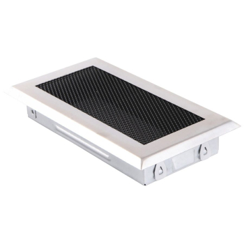 Krbová mřížka 10x20 cm, PREMIUM broušený chrom