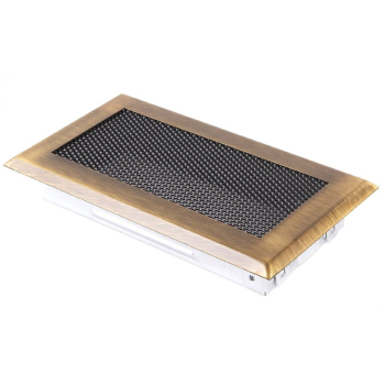 Krbová mřížka 10x20 cm, PREMIUM mosazná patina