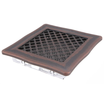 Krbová mřížka 16x16 cm, PREMIUM DECO měděná patina