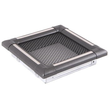 Krbová mřížka 16x16 cm, PREMIUM EXCLUSIVE grafit / nerez