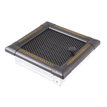 Krbová mřížka 16x16 cm, PREMIUM EXCLUSIVE grafit / mosazná patina s žaluzií