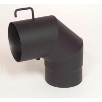 Morafis koleno s klapkou 90°/ 120mm (síla 1,5mm) - černá