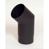 Morafis koleno 45°/ 145mm (síla 1,5mm) - černá