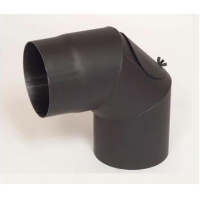 Morafis koleno s čistícím otvorem 90°/ 200mm (síla 1,5mm) - černá