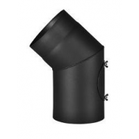 Morafis koleno s čistícím otvorem 45°/ 200mm (síla 1,5mm) - černá