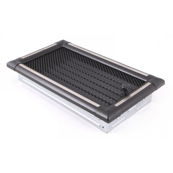 Krbová mřížka 16x32 cm, PREMIUM EXCLUSIVE grafit / nerez s žaluzií