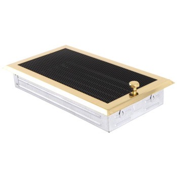 Krbová mřížka 16x32 cm, PREMIUM mosaz s žaluzií