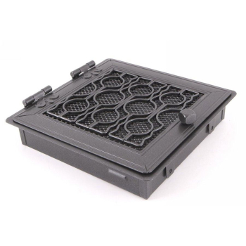 Krbová mřížka PREMIUM STYL 21x21 cm, grafit s žaluzií