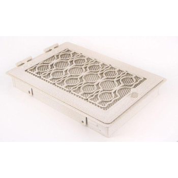 Krbová mřížka PREMIUM STYL 21x32 cm, bílá - antik