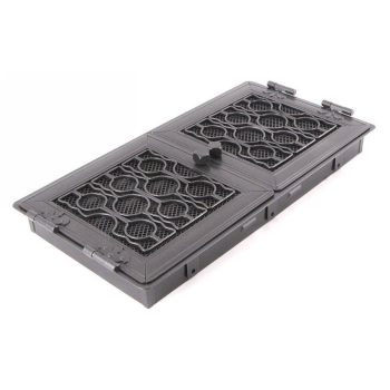 Krbová mřížka PREMIUM STYL 21x43 cm, grafit s žaluzií