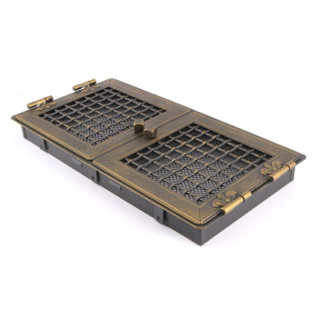 Krbová mřížka PREMIUM STYL 21x43 cm, zlatá patina