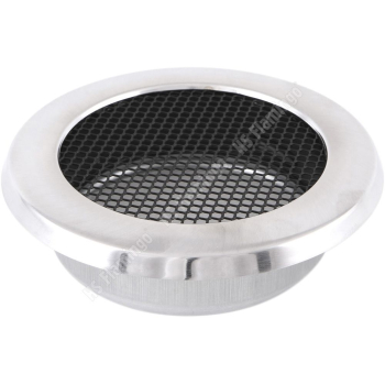 Krbová mřížka KULATÁ 100 mm broušený chrom