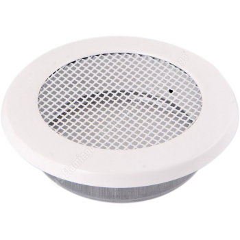 Krbová mřížka KULATÁ 125 mm bílá