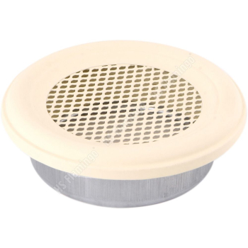 Krbová mřížka KULATÁ 125 mm slonová kost