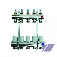 Rozdělovač BIANCHI CR329-9 pro podlahové vytápění, niklovaný - 450mm