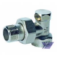 BIANCHI - Uzavíratelné radiátorové šroubení rohové, typ 408B - 3/8 o-ring