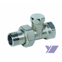 BIANCHI - Uzavíratelné radiátorové šroubení přímé, typ 408DB - 3/8 o-ring