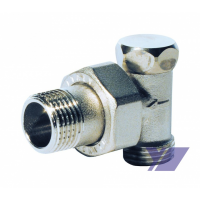 BIANCHI - Uzavíratelné radiátorové šroubení rohové, typ 414B - 1/2 o-ring