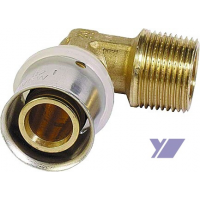 Lisovací koleno s vnějším závitem COMISA 16 x 1/2