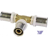 Lisovací T-kus pro vícevrstvé trubky Pex-al-pex COMISA průměr 26mm