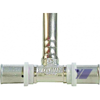 Lisovací T-kus k radiátorům Cu trubka 15mm COMISA, 16 - 300mm